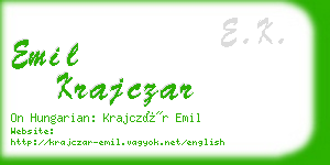 emil krajczar business card